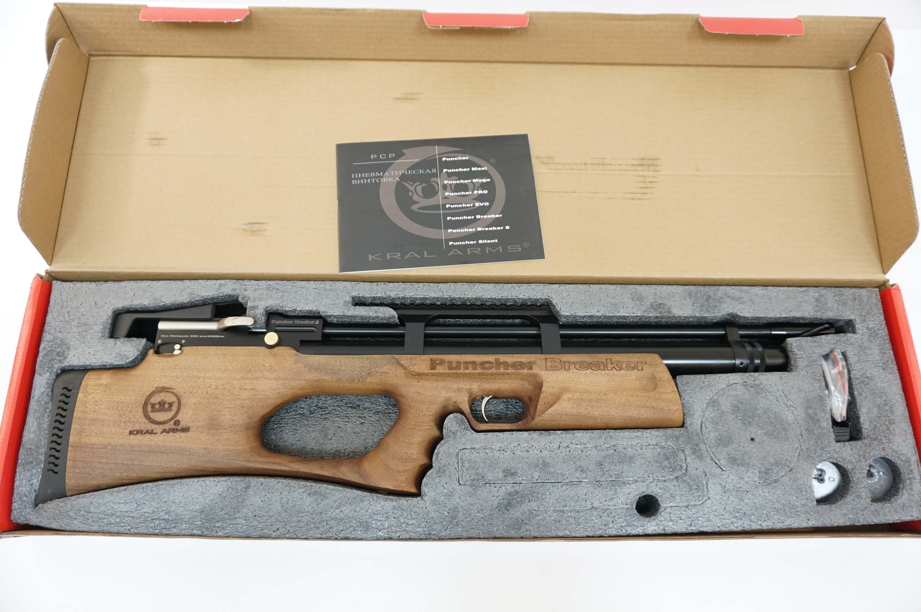 Пневматическая винтовка Kral Puncher Breaker 3W PCP 6,35 мм (дерево, PCP)