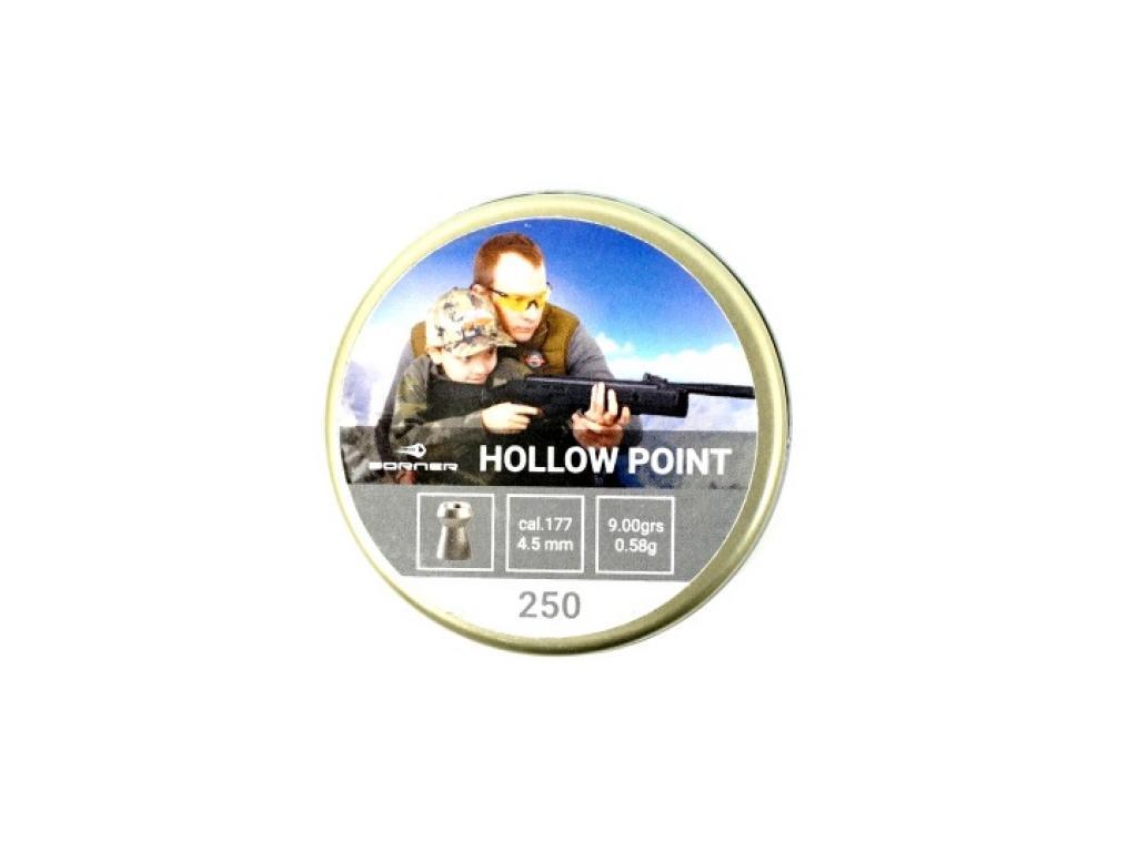 Пневматические пульки Borner Hollow Point 4,5 мм 0,58 гр 250 шт