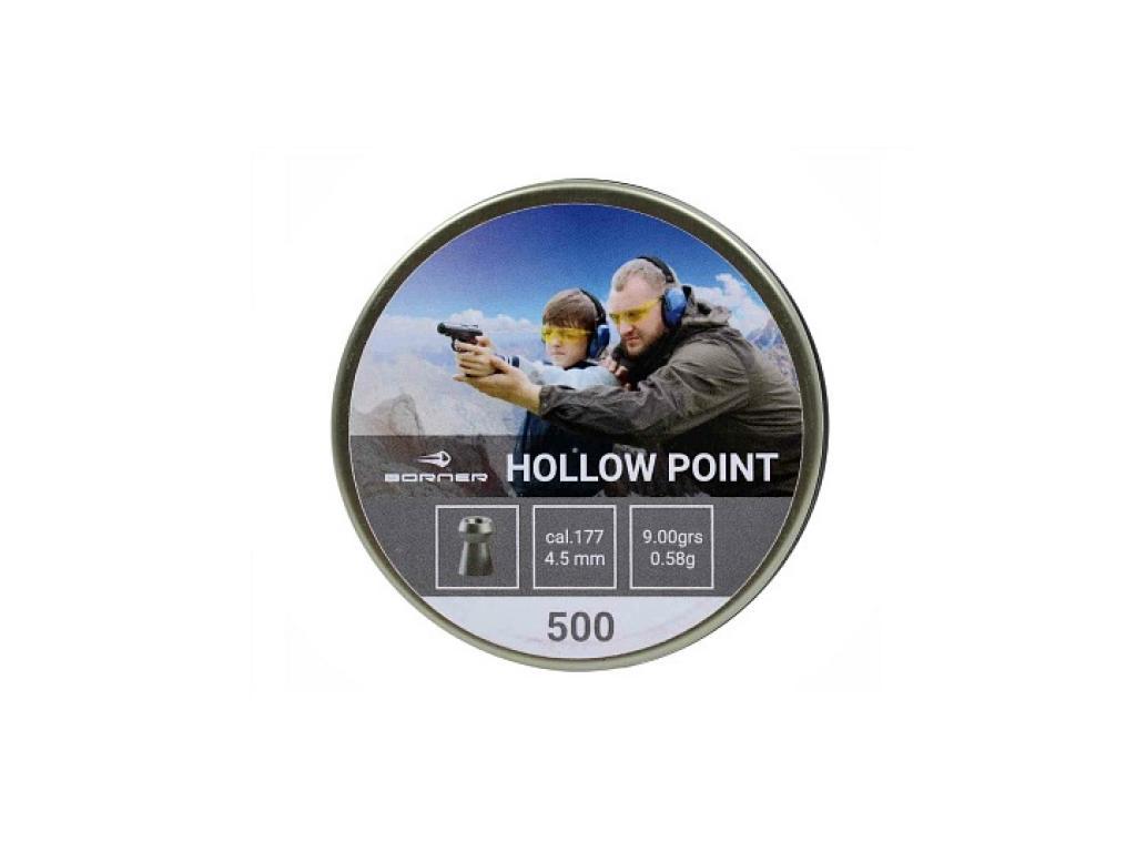 Пневматические пульки Borner Hollow Point 4,5 мм 0,58 гр 500 шт