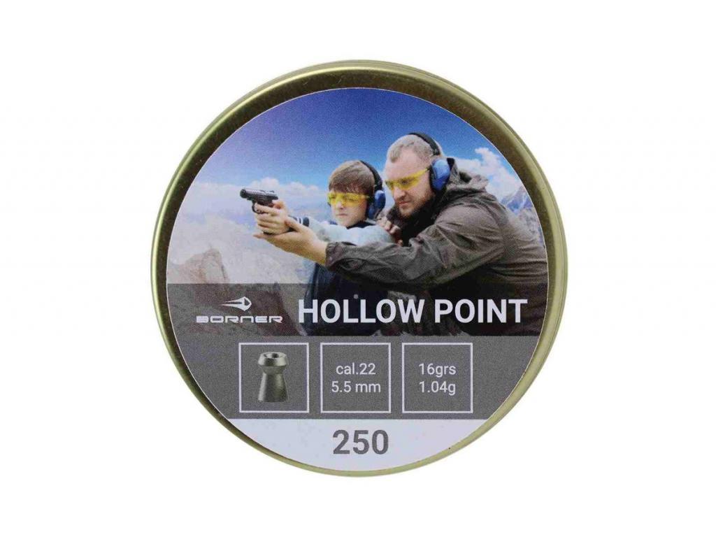 Пневматические пульки Borner Hollow Point 5,5 мм 1,04 гр 250 шт