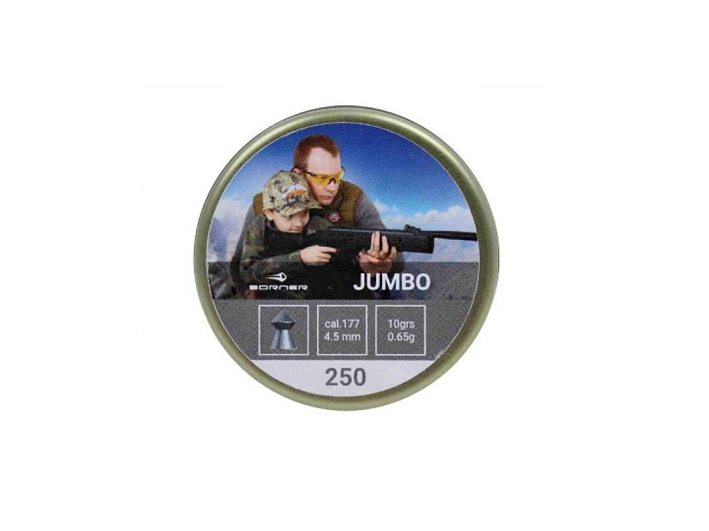 Пневматические пульки Borner Jumbo 4,5 мм 0,65 гр 250 шт