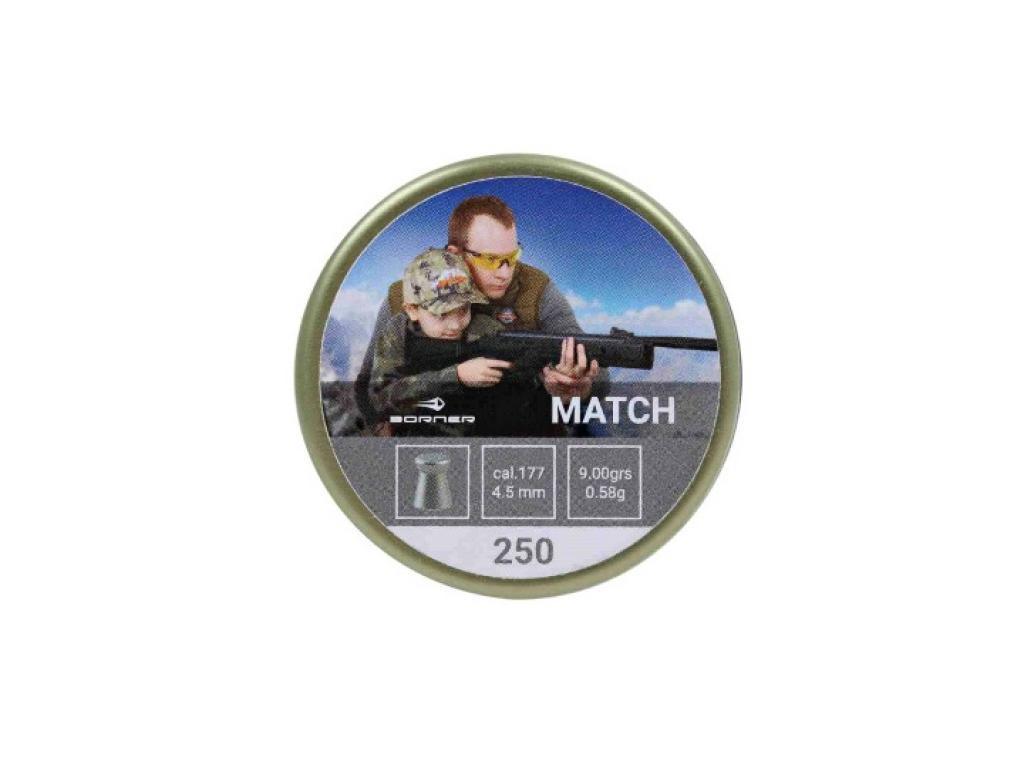 Пули для пневматики Borner Match 4,5 мм 0,58 гр 250 шт