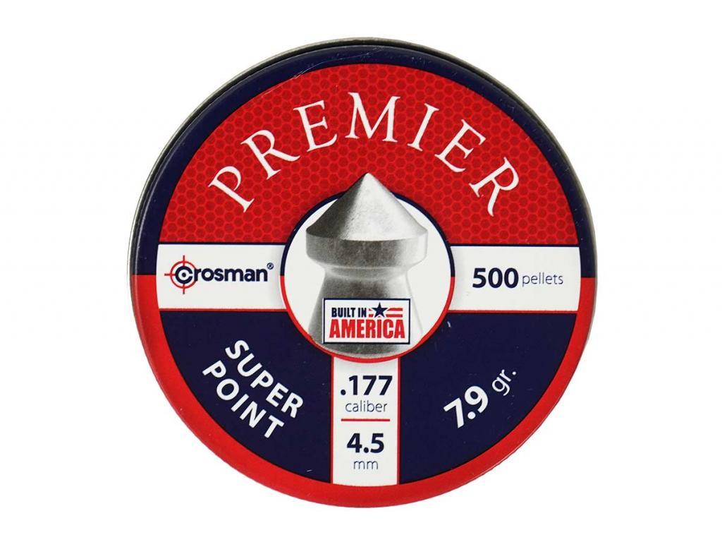 Пули для пневматики Crosman Premier Super Point 4,5 мм 7,9 гран 500 шт