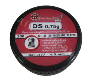 Пули для пневматики DS 4,5 мм 0,75 гр 200 шт