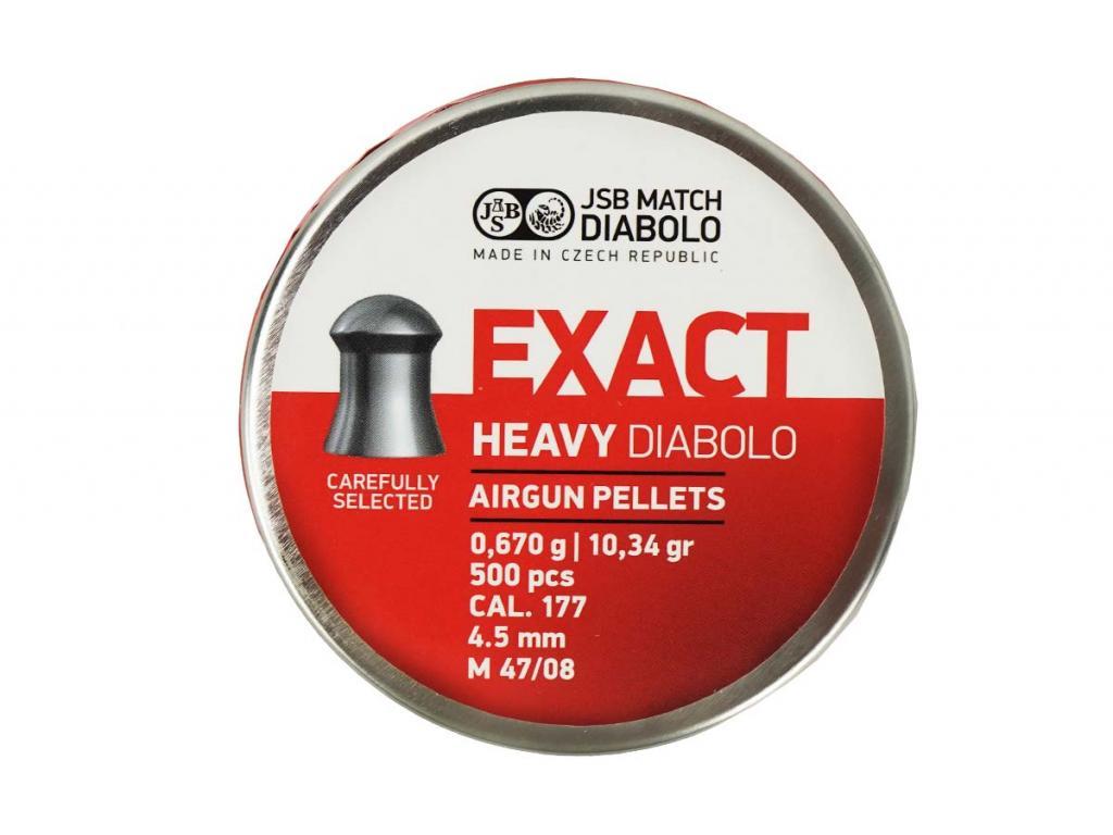 Пули для пневматики EXACT Heavy Diabolo 4,5 мм 0,67 гр 500 шт 4,52