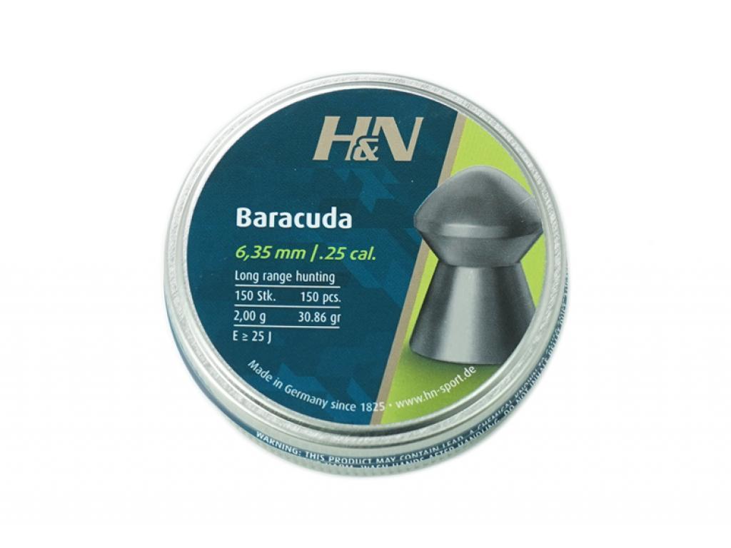 Пули для пневматики H&N Baracuda 6,35 мм 2,01 гр 150 шт