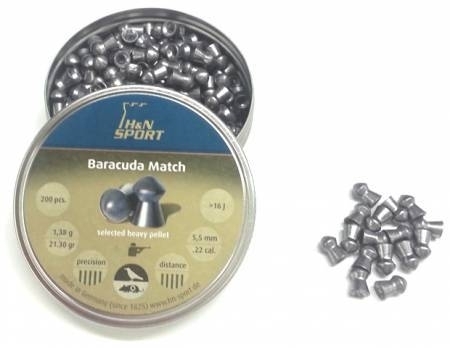 Пули для пневматики H&N Baracuda Match 5,5 мм 1,38 гр headsize 5,51 мм 200 шт
