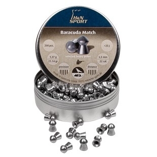 Пули для пневматики H&N Baracuda Match 5,5 мм 1,38 гр headsize 5,51 мм 200 шт