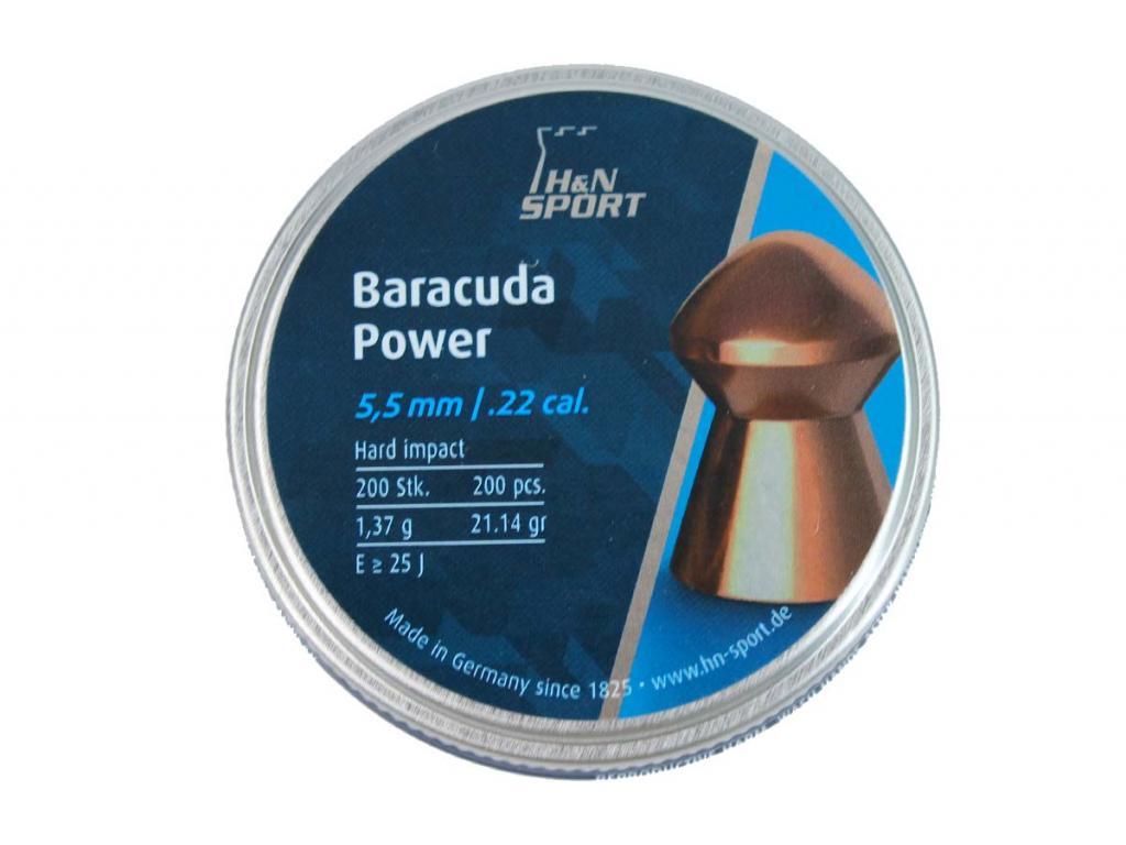Пули для пневматики H&N Baracuda Power 5,5 мм 1,37 гр 200 шт