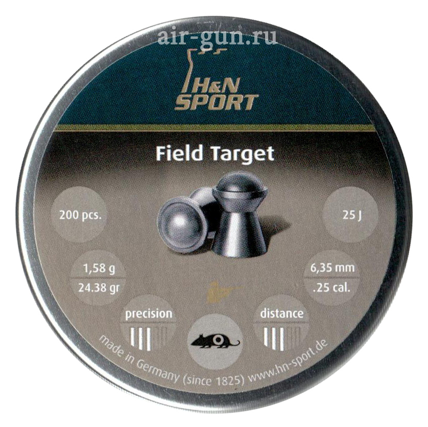 Пули для пневматики H&N Field Target 6,35 мм 1,58 гр 200 шт