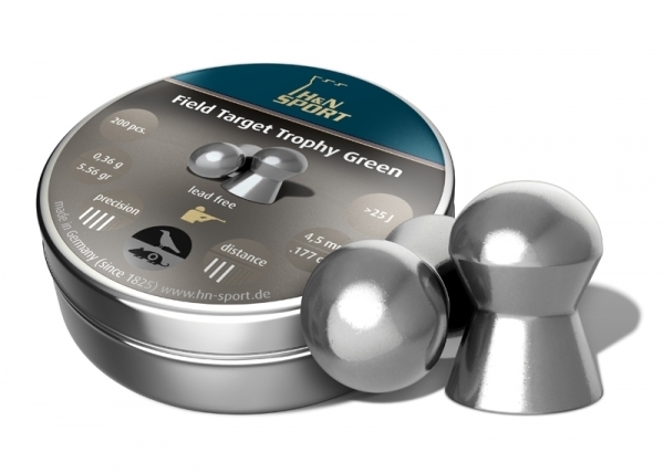 Пули для пневматики H&N Field Target Trophy Green 4,5 мм 0,36 гр 300 шт