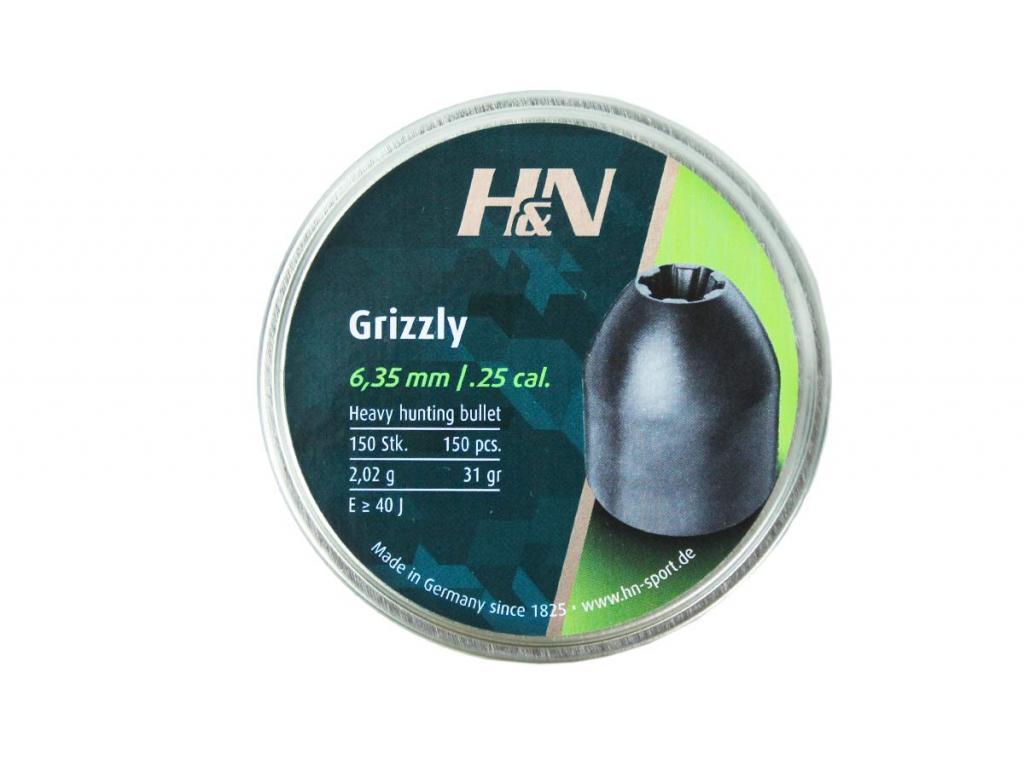 Пули для пневматики H&N Grizzly 6,35 мм 2,02 гр 150 шт