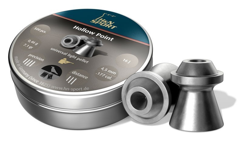 Пули для пневматики H&N Hollow Point 4,5 мм 0,46 гр 500 шт