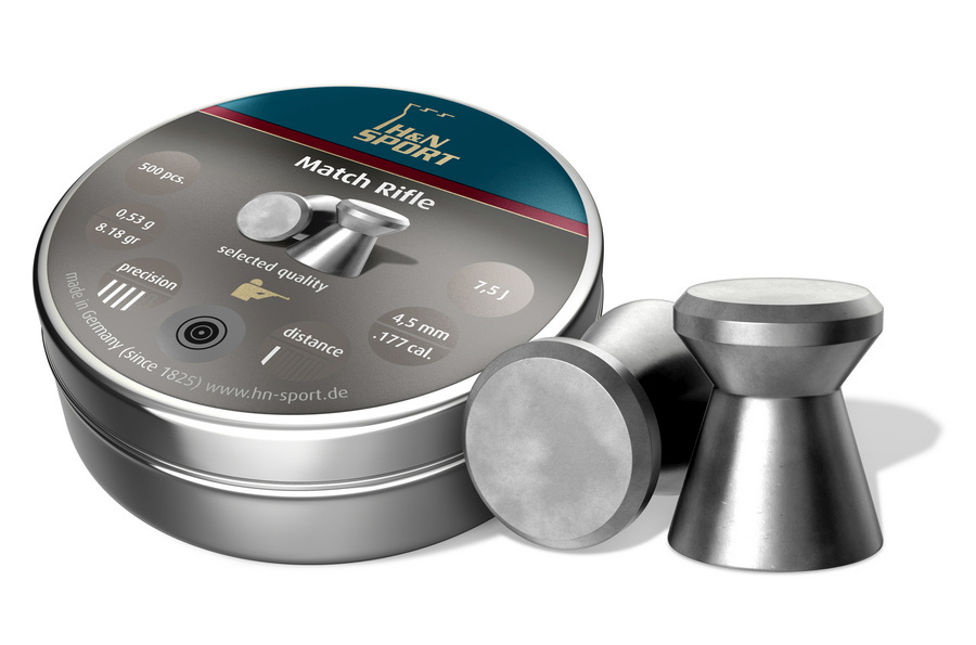 Пули для пневматики H&N Match Rifle 4,5 мм 0,53 гр 500 шт