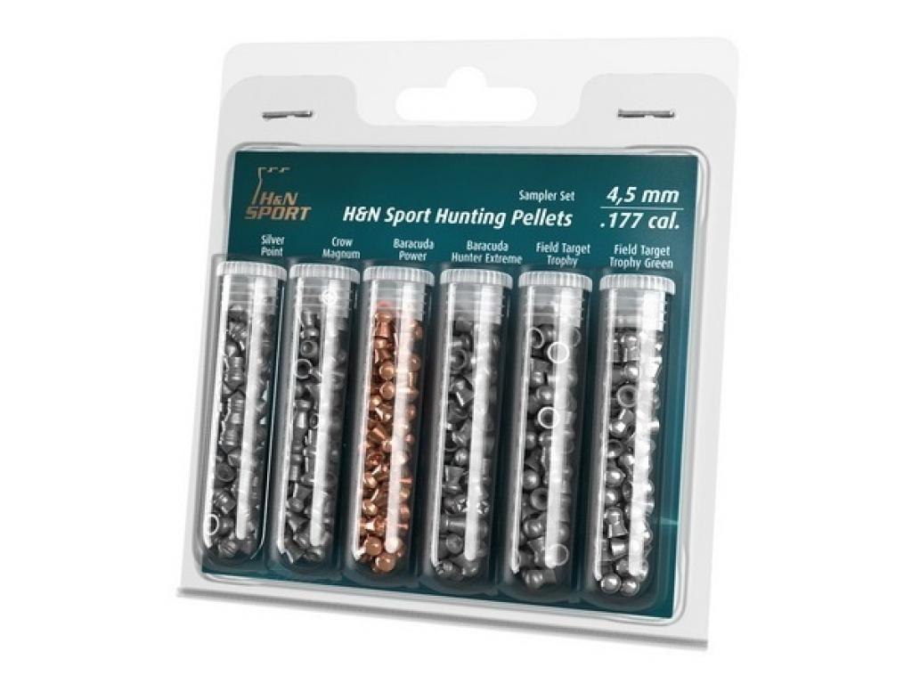 Пули для пневматики H&N Sampler hunting pellets пробник 4,5 мм 215 шт