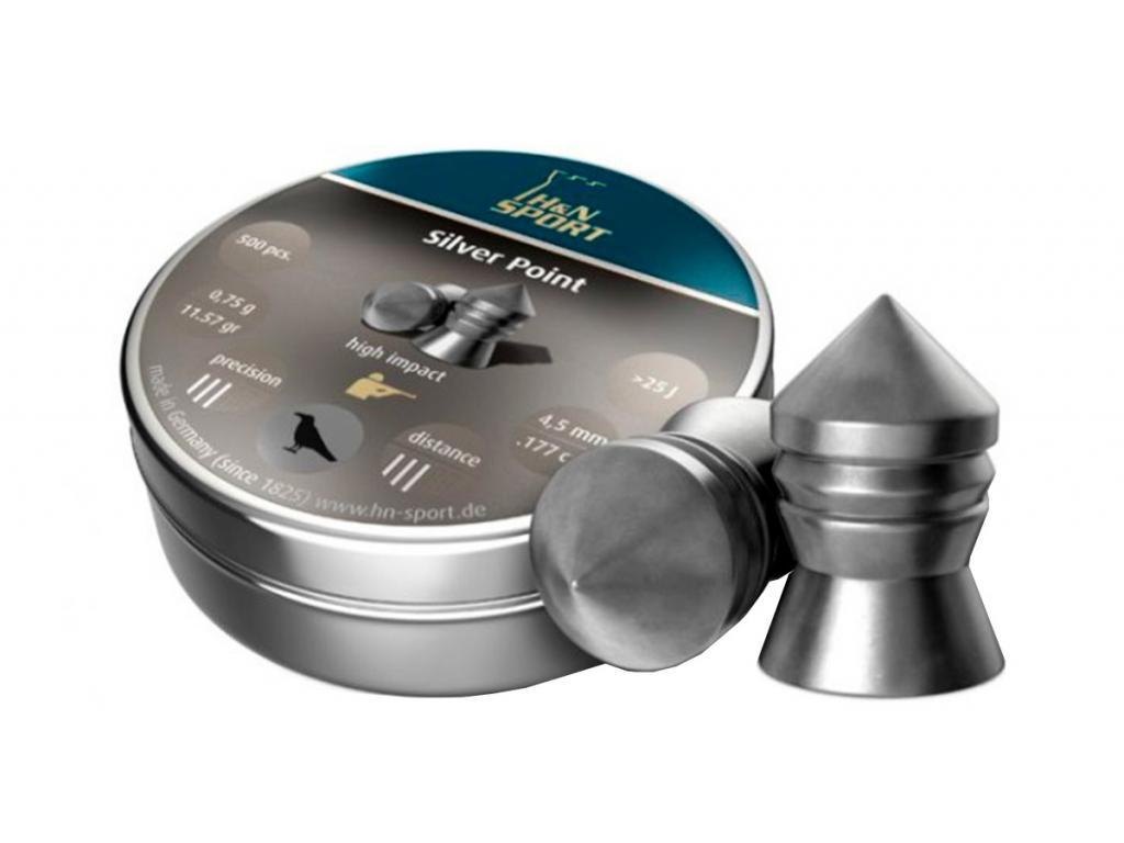 Пули для пневматики H&N Silver Point 4,5 мм 0,75 гр 200 шт