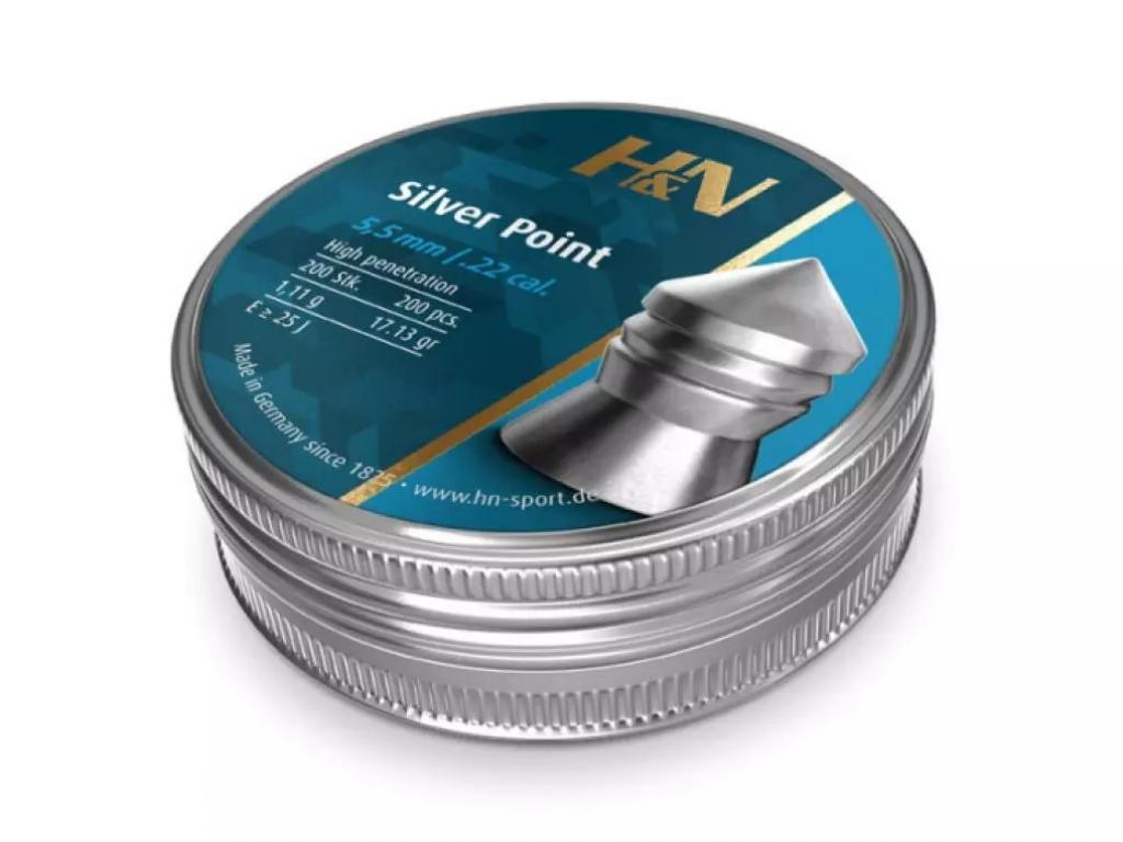 Пули для пневматики H&N Silver Point 5,5 мм 1,11 гр 200 шт