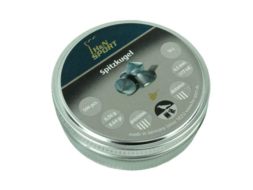 Пули для пневматики H&N SpitzKugel 4,5 мм 0,56 гр 500 шт
