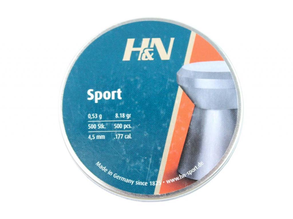 Пули для пневматики H&N Sport 4,5 мм 0,53 гр 500 шт