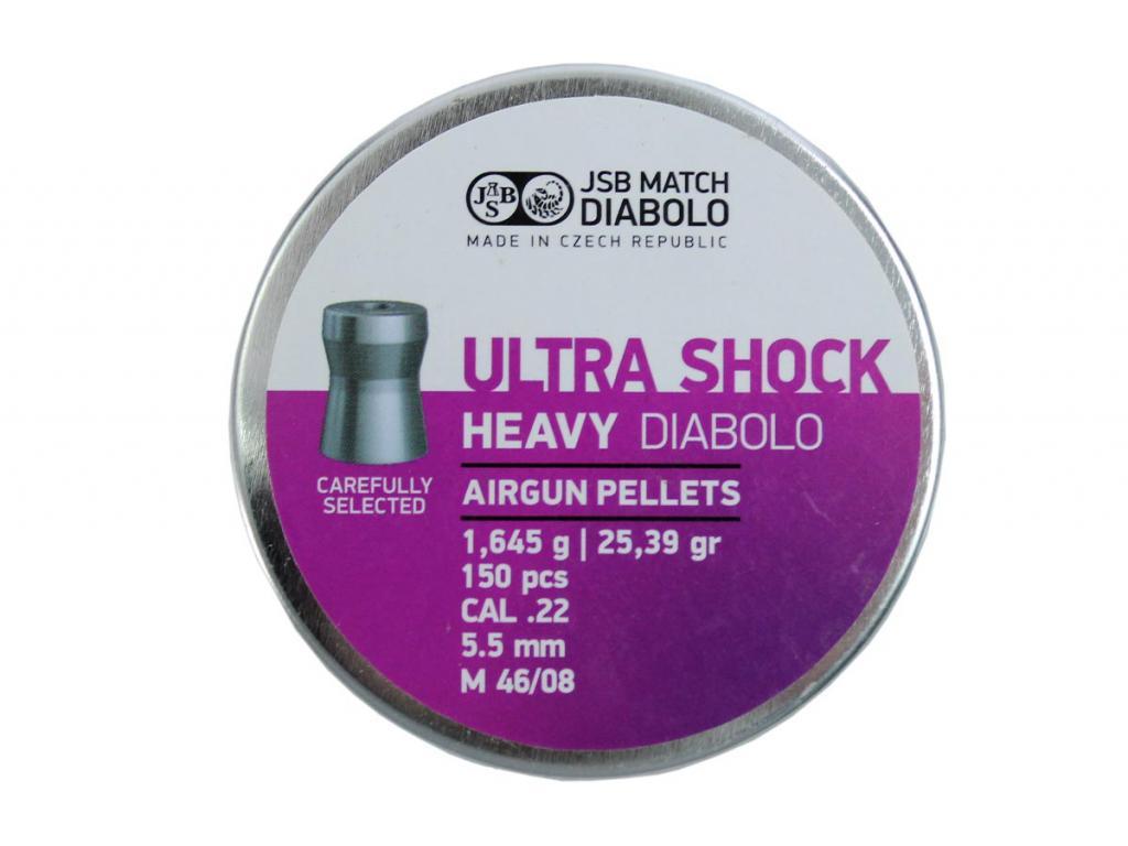 Пули для пневматики JSB Heavy Ultra Shock 5,5 мм 1,645 гр 150 шт