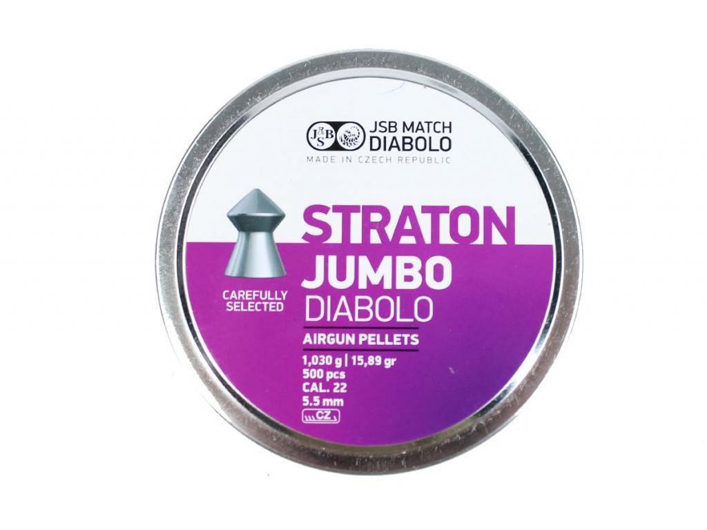 Пули для пневматики JSB Straton Jumbo Diabolo 5,5 мм 1,030 гр 500 шт острые