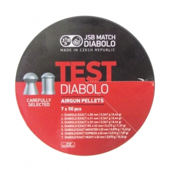 Пули для пневматики JSB Test 4,5 мм 0,475-0,87 гр 350 шт