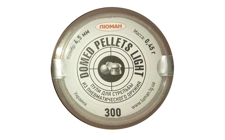 Пули для пневматики Люман Domed pellets light 4,5 мм 0,45 гр 300 шт