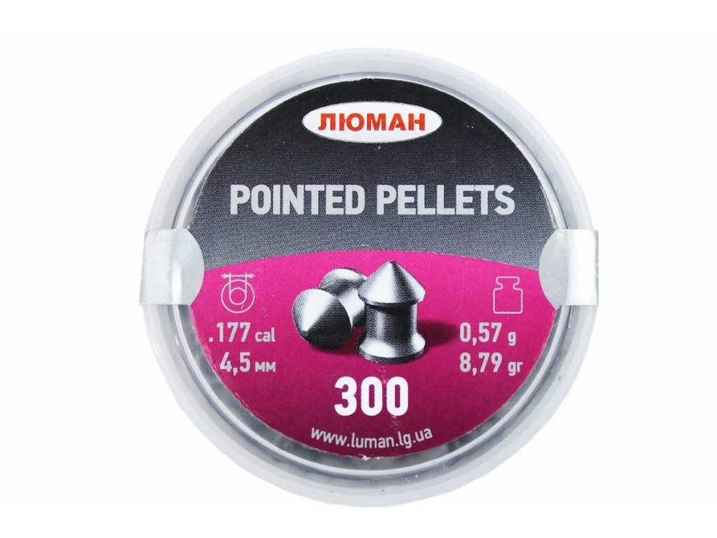 Пули для пневматики Люман Pointed pellets 4,5 мм 0,57 гр 300 шт