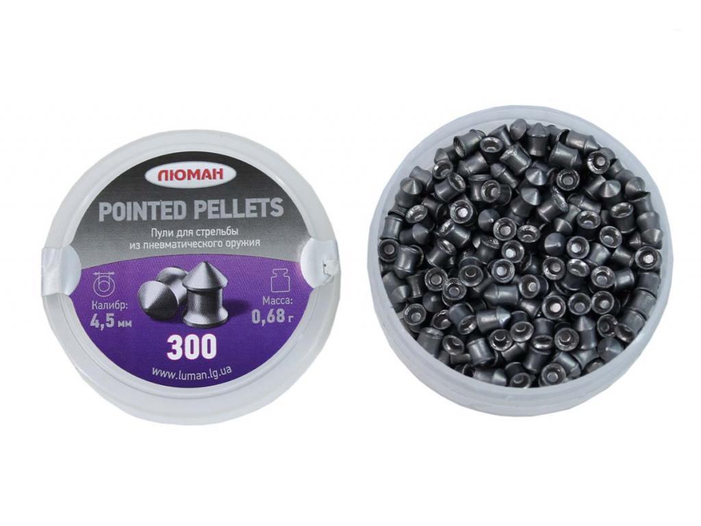 Пули для пневматики Люман Pointed pellets 4,5 мм 0,68 гр 300 шт