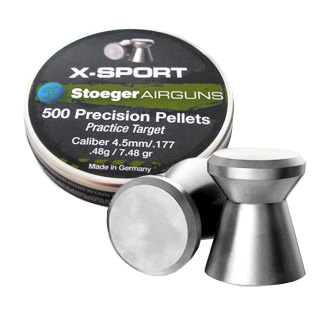 Пули для пневматики Н&N Stoeger X-Sport 4,5 мм 0,48 г/7,48 гран 500 шт
