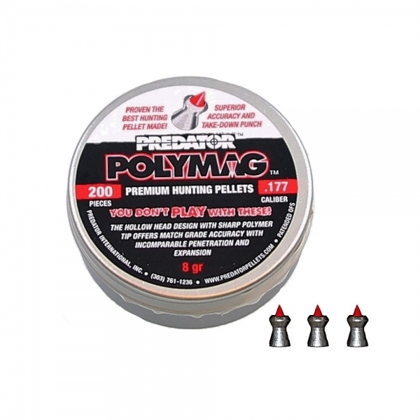 Пули для пневматики PREDATOR POLYMAG 4,5 мм 8 гран 200 шт