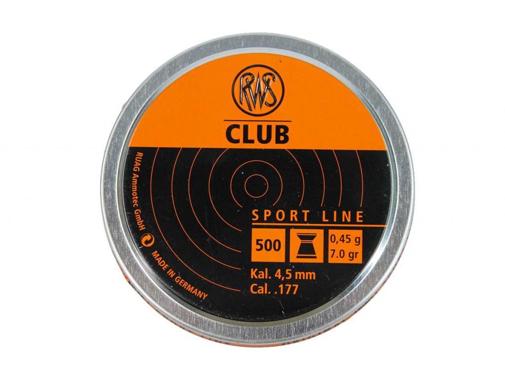 Пули для пневматики RWS Club 4,5 мм 0,45 гр 500 шт