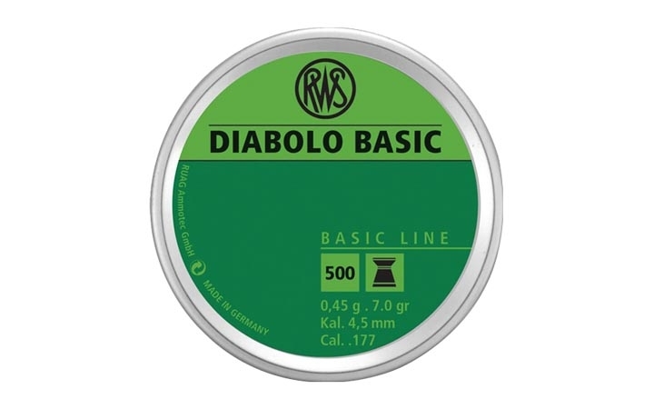 Пули для пневматики RWS Diabolo Basic 4,5 мм 0,45 гр 500 шт