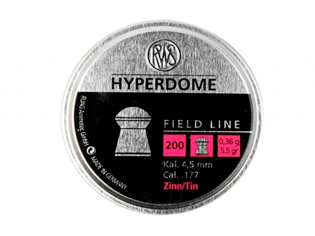 Пули для пневматики RWS Hyperdome 4,5 мм 0,36 гр 200 шт