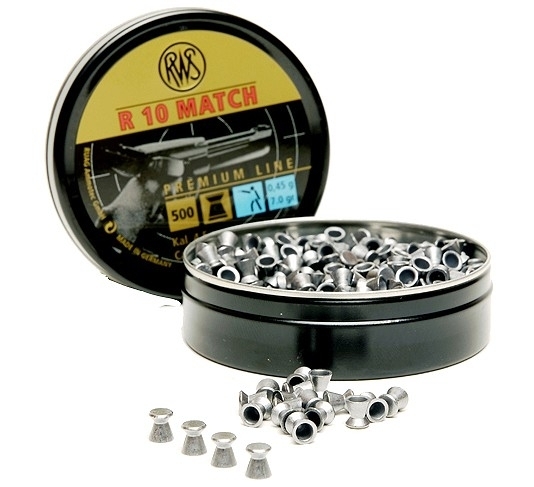 Пули для пневматики RWS R10 облегчённые 4,5 мм 0,45 гр 500 шт