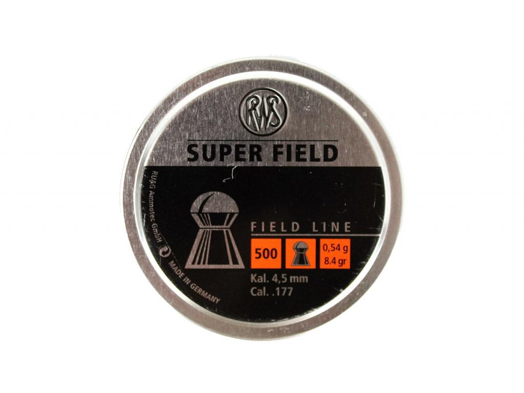 Пули для пневматики RWS Super Field 4,5 мм 0,54 гр 500 шт