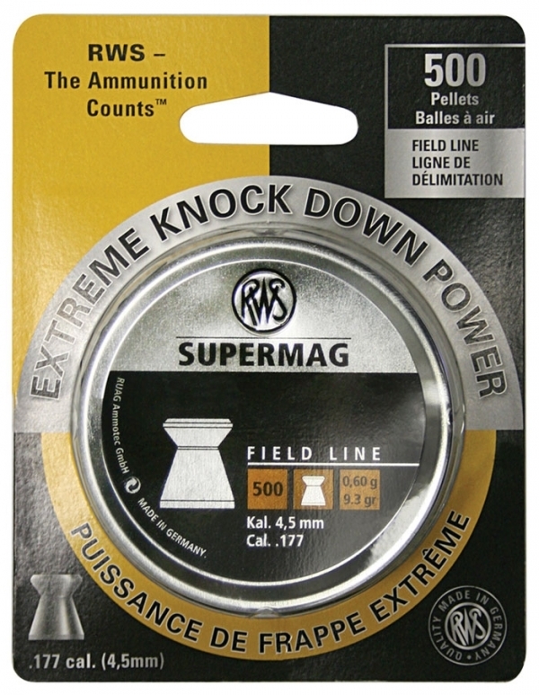 Пули для пневматики RWS Supermag 4,5 мм 0,60 гр 500 шт