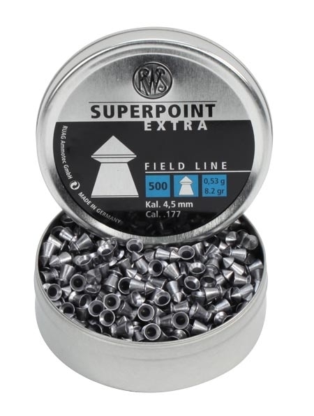 Пули для пневматики RWS Superpoint Extra 4,5 мм 0,53 гр 500 шт