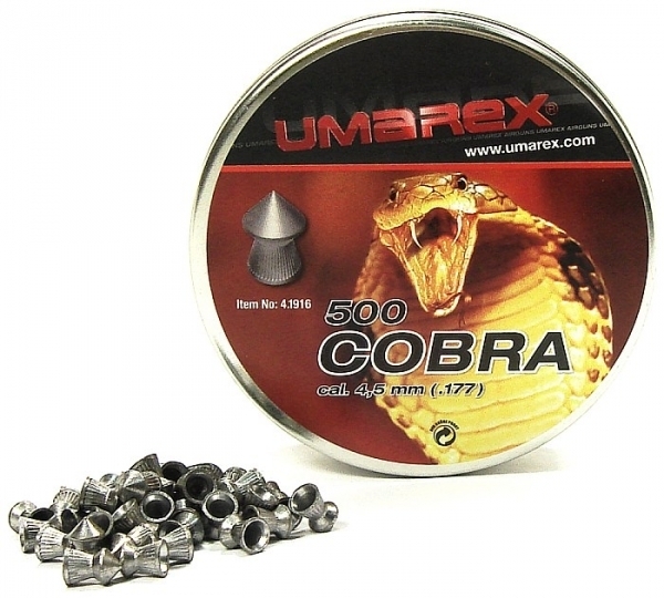 Пули для пневматики Umarex Cobra 4,5 мм 0,56 гр 500 шт