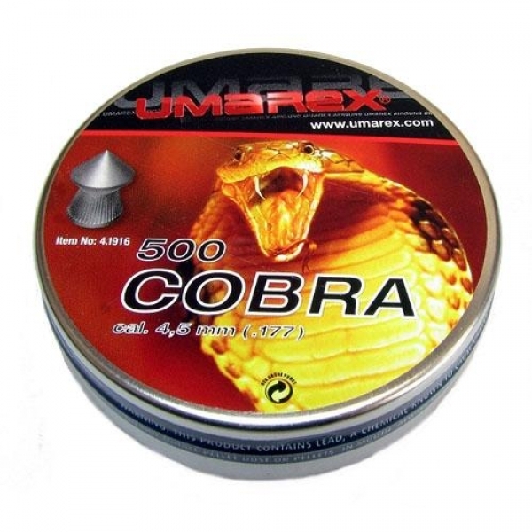 Пули для пневматики Umarex Cobra 4,5 мм 0,56 гр 500 шт