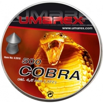 Пули для пневматики Umarex Cobra 4,5 мм 0,56 гр 500 шт
