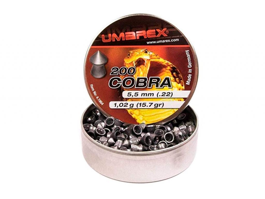 Пули для пневматики Umarex Cobra 5,5 мм 1,02 гр 15,7 гр 200 шт