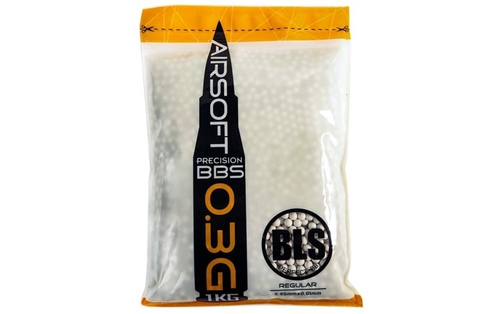 Шарики для страйкбола пластиковые 6 мм BLS 0,3 гр белые 1 кг